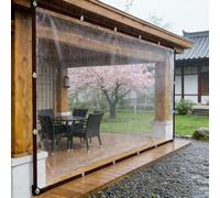 Bâche Transparente Ultra-Résistante, Épaisse (14 Mil), Imperméable, Avec Œillets, En Vinyle PVC Résistant Aux Déchirures Et Bords Renforcés, Idéale Pour Serre, Terrasse, Jardin Clear,3 * 5m