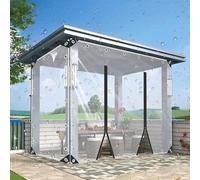 Bâche Transparents Imperméables,PVC Transparent Extérieur avec Fermeture éclair,Panneaux Latéraux De Bâche De PVC Travaux Lourds De 1m 2m 3m 5m 6m,Grande Bâche en Plastique,WxH-2.8x2.2m/9.2x7.2ft