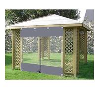 Bâche Transparents Rideaux Extérieur,panneaux Latéraux Gazebo Clairs Avec Bâche Pvc Et Fermeture Éclair,rideaux De Bâche Imperméables Pour Pergola Porche,couverture De Bâche,LxH-2x2.2m/6.6*7.2ft