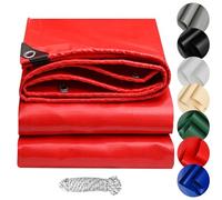 Bâche Universelle, Bâche Imperméable 1.6 x 4.5 m Ultra Résistante 500 G/M², Étanche, Peut Être Personnalisé Bâche Imperméable et Résistante Camion, Meuble de Jardin, Bois, Rouge