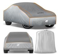 BACHE VEHICULE - TECTAKE - Bâche de voiture anti - grêle imperméable et sangle réglable en longueur - Taille L 483x178x120cm