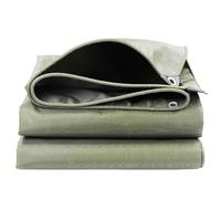 Bâche verte imperméable robuste de 7 x 8 m avec œillets et bords renforcés - Toile résistante aux UV et aux déchirures - Pour piscine, bateau, tente