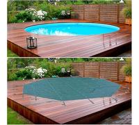 Bâche verte robuste pour piscine creusée - Rond 7,3 m, 5,5 m, 4,6 m, 4,3 m, 3,7 m, 3 m, 2,4 m, 2,1 m, 1,8 m, 1,5 m - Taille personnalisée (1,8 m) - Protection de sécurité durable pour l'hiver
