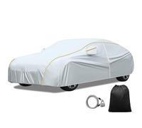 Bache Voiture Complète pour Jaguar 1.5 Litre Mark IV Sedan 1936-1949 avec Fermeture éclair de Porte latérale丨Housse De Protection Imperméable À l'eau Bâche de Voiture Protection Tout Temps(Silver)