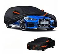 Bache Voiture Exterieur imperméable Compatible avec BMW 4 Series 428i 2014-2024,résistante Neige,Pluie et au Vent,Protection extérieure Toute l'année (Black Orange)