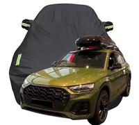 Bache Voiture Extérieur pour Audi Q5 S Line 40 TDI Quattro, Bâche Voiture Imperméable Tous Temps Protection Respirante Housse de Protection,Black-Plus-Cotton