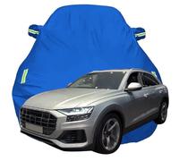 Bache Voiture Extérieur pour Audi Q8 55 TFSI Quattro, Bâche Voiture Imperméable Tous Temps Protection Respirante Housse de Protection,Blue-Plus-Cotton
