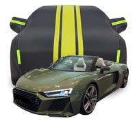 Bache Voiture Exterieur pour Audi R8 Spyder V10 Performance Quattro (620hp), Housse de Protection Voiture Exterieur Étanche Vent Bâche Protection Tout Temps,C-Black-Yellow