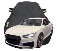 Bache Voiture Extérieur pour Audi TTS Coupé Quattro, Bâche Voiture Imperméable Tous Temps Protection Respirante Housse de Protection,Black-Plus-Cotton