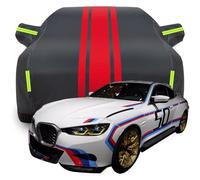 Bache Voiture Exterieur pour BMW 3.0 CSL, Housse De Anti-UV Respirante Exterieur Étanche Vent Bâche Protection Tout Temps,A-Black-Red