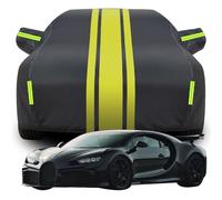 Bache Voiture Exterieur pour Bugatti CHIRON Pur Sport ‘C’ Shaped Drift, Housse De Anti-UV Respirante Exterieur Étanche Vent Bâche Protection Tout Temps,C-Black-Yellow