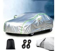 Bâche Voiture Extérieur pour Citroën Grand C4 Picasso Bâche Voiture Hiver Anti Gel Protege Anti UV Neige Poussière Housse de Voiture Étanche Ouverte avec Fermeture Éclair Latérale(Couleurs:Argent)