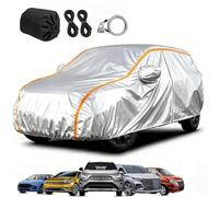 Bache Voiture Exterieur pour Ford Puma Gen-E 2024-2026 Housse Protection Voiture Custom ImperméAble All Weather Anti-UV Sun Snow Dust, Spécialement pour Les SUV Argent-C