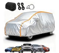 Bache Voiture Exterieur pour Ford Transit Custom Van L2H1 L2 Housse Protection Voiture Custom ImperméAble All Weather Anti-UV Sun Snow Dust, Spécialement pour Les MPV Argent-C