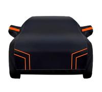 Bache Voiture Exterieur pour Peugeot 404 1960-1975, Housse de Voiture extérieure Quatre Saisons imperméable, Anti-poussière, Anti-UV et Coupe-Vent (Black Orange)