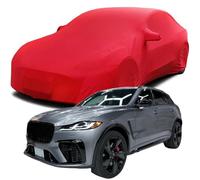 Bache Voiture Indoor pour Jaguar F-Pace SVR, Coton Extensible Protection Solaire Housse de Voiture Indoor Contre Soleil Poussière,Rayures,Red