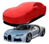 Bâche Voiture pour Bugatti Chiron Super Sport, Coton Extensible Respirant Auto Covers, Quatre Saisons, Poussière Voiture Housse de Protection,Red