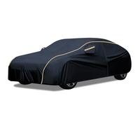 Bache Voiture pour Delorean DMC-12 (1981-1983), Coupe-Vent Et Imperméable avec Fermeture Éclair Housse Extérieure Complète Protection Contre La Pluie, La Neige, Les UV Et La Poussière(Black)