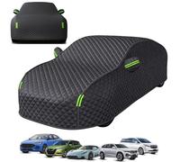 Bâche Voiture pour Nissan GT-R Supercar Coupe Anti-Grêle Extérieur Étanche Anti-UV Anti-Neige Tissu 5 Couches Coton Épaissi Protection Complète avec Bandes Réfléchissantes Haute Visibilité,Noir