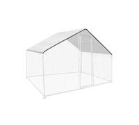 IDMARKET Bâche waterproof blanche 3,4x1.90 M 150 gr pour enclos poulaillers