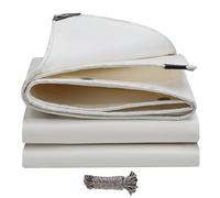 Bâche Waterproof, Cover All Bâche à Oeillets 2.5 x 3.4 m 500G/M² PVC Protection de Vent Pluie Soleilavec Œillets Bâche Imperméable et Résistante pour Serre Jardin Pergola Piscine, Blanc