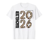 Bachelier BAC 2026 Baccalauréat Effet Léopard Cadeau Humour T-Shirt