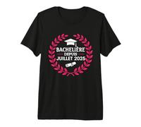 Bachelière 2025 Félicitations Réussite BAC Souvenir Fille T-Shirt Haut de Gamme