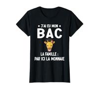 Bachelière Girafe par Ici la Monnaie diplôme Baccalauréat T-Shirt