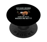 Bachelor Retrouvé dans Le Lit Étudiant Cadeau Paresseux PopSockets PopGrip Adhésif