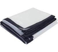 Bâches Heavy Duty Imperméable Transparent 6x10m, Bâche Transparente, Bâche Transparente Imperméable Robuste, Résistant Aux UV, Imputres, Déchirure Et Déchirure Bâche Coins Ren, 6x6m
