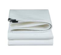 Bâches imperméables Robustes avec œillets renforcés, bâche extérieure Pliable en PVC Polyvalente pour auvent, Tente, Toit, Camping, terrasse, Piscine - Blanc (Size : 3x3m)