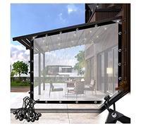 Baches Plastique Transparente Rideau Pergola Extérieur Oeillets Antirouille Bâche Transparente, pour Pergola, Lave-Auto, Peut Être Personnalisé (Color : Clear, Size : 1x4m/3.3x13.2ft)