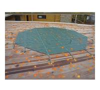 Bâches pour Piscine Bâche de sécurité pour Piscine creusée, Ronde et résistante au Froid, avec matériel d'installation, Protection Contre Les Feuilles(Concrete Floor,32.5ft/9.9m)