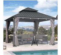 Bâches Transparente Imperméable avec Oeillets, 420g/m² Bâches Clairs, Panneaux Latéraux De Bâche De Pergola Gazebo, Rideaux De Bâche Extérieure avec Fermeture Éclair,1zip-1.8x2.2m/5.9 * 7.2ft
