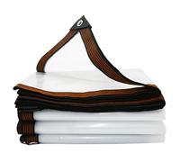 Bâches Transparentes avec œillets, bâche en Plastique Robuste et étanche de 8 x 10 Pieds pour Le Camping, Serre de Plantes, Voitures, Patio, pavillon, poulailler