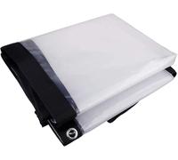 Bâches Transparentes Transparentes 6mx10m, Bâche Robuste Imperméable, Bâche Extérieure en Plastique Thic Poly avec œillets Et Bords Renforcés, Bâche Polyvale, Transparent, 4x4m