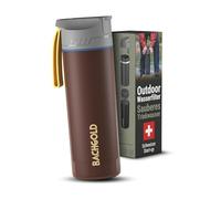 Bachgold® Gourde Filtrante eau non potable [500ml], capacité de filtration 1500L I Élimine 99,99 % des bactéries, filtre microplastiques et chlore I Fiable en situation de blackout et de crise