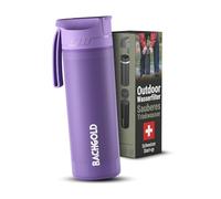 Bachgold® Gourde Filtrante eau non potable [500ml], capacité de filtration 1500L I Élimine 99,99 % des bactéries, filtre microplastiques et chlore I Fiable en situation de blackout et de crise