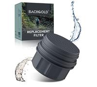 Bachgold Gourde Filtrante eau non potable 500ml,capacité de filtration 2000L I Élimine 99,99 % des bactéries,filtre microplastiques et chlore I Fiable en situation de blackout et de crise, Vert 500ml
