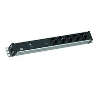 BACHMANN 19" 1,5HE 5xCEE7/3 1xGVS-Plus 2,0m CEE7/7
