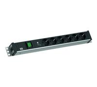 BACHMANN 19" 1,5HE 6xCEE7/3 1xcommutateur 1xSPD-Plus 2,0m CEE7/7