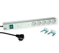 BACHMANN 19" 1HE 5xCEE7/3 1xinterrupteur 1xGVS-Plus 2,0m CEE7/7