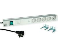 BACHMANN 19" 1HE 5xCEE7/3 1xSchalter 1xGVS-Plus 2.0m CEE7/7