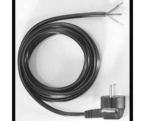 Bachmann 305.174 Câble d'alimentation 2m Noir, Connecteur Mâle Courbé 90°, Diamètre 8mm, Manteau PVC, Référence Constructeur 305.174