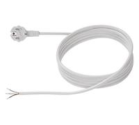 Bachmann 305.276 Câble d'alimentation 5m Blanc - Connecteur Mâle Coude 90° - 250V 16A - PVC - Âme 1.5mm² - Diamètre 8mm