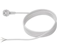 Bachmann 305.276 Câble d'alimentation 5m Blanc - Connecteur Mâle Coude 90° - 250V 16A - PVC - Âme 1.5mm² - Diamètre 8mm
