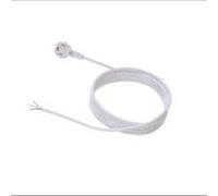 Bachmann 305.276 Câble d'alimentation 5m Blanc - Connecteur Mâle Coude 90° - 250V 16A - PVC - Âme 1.5mm² - Diamètre 8mm