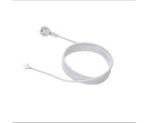 Bachmann 305.276 Câble d'alimentation 5m Blanc - Connecteur Mâle Coude 90° - 250V 16A - PVC - Âme 1.5mm² - Diamètre 8mm