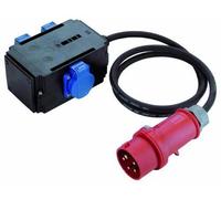 Bachmann 349.027 Adaptateur CEE avec câble d'alimentation 1,5 m, 1 x CEE 16 A et 3 prises Schuko