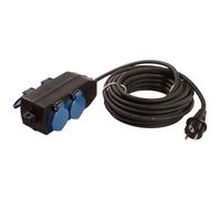 Bachmann 349.044 Extérieur 4sortie(s) CA 10m Noir, Bleu multiprise - Multiprises (Noir, Bleu, 10 m)